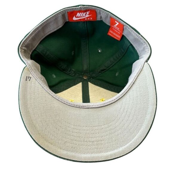 Nike Oregon Ducks Vintage Fitted Hat Green Unisex Size 7 - Picture 5 of 6